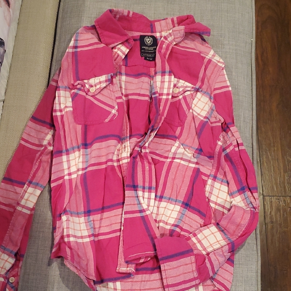 Pink Plaid Kids Shirt